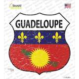 Guadeloupe Flag Novelty Highway Shield Sticker Decal