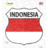Indonesia Flag Novelty Highway Shield Sticker Decal