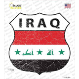 Iraq Flag Novelty Highway Shield Sticker Decal