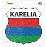 Karelia Flag Novelty Highway Shield Sticker Decal