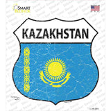 Kazakhstan Flag Novelty Highway Shield Sticker Decal