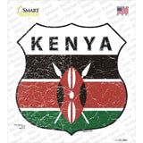 Kenya Flag Novelty Highway Shield Sticker Decal