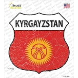 Kyrgyzstan Flag Novelty Highway Shield Sticker Decal