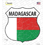 Madagascar Flag Novelty Highway Shield Sticker Decal