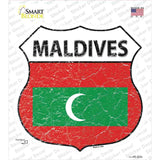 Maldives Flag Novelty Highway Shield Sticker Decal