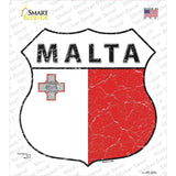 Malta Flag Novelty Highway Shield Sticker Decal
