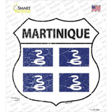 Martinique Flag Novelty Highway Shield Sticker Decal