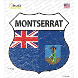 Montserrat Flag Novelty Highway Shield Sticker Decal