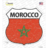 Morocco Flag Novelty Highway Shield Sticker Decal