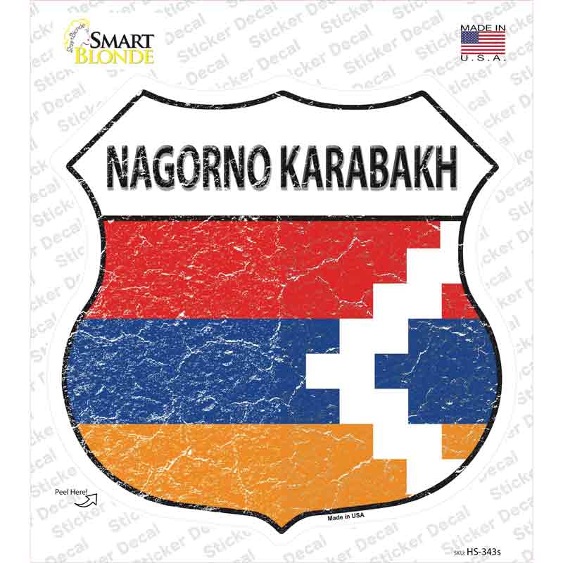 Nagorno Karabakh Flag Novelty Highway Shield Sticker Decal
