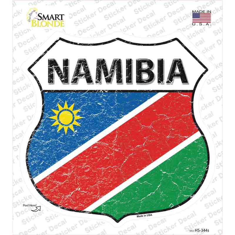 Namibia Flag Novelty Highway Shield Sticker Decal