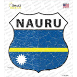 Nauru Flag Novelty Highway Shield Sticker Decal