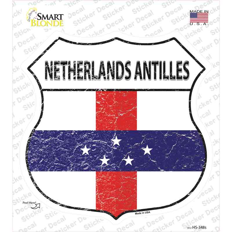 Netherlands Flag Novelty Highway Shield Sticker Decal
