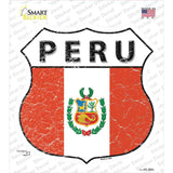 Peru Flag Novelty Highway Shield Sticker Decal