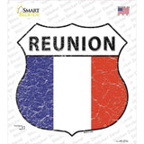 Reunion Flag Novelty Highway Shield Sticker Decal