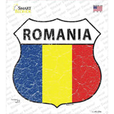 Romania Flag Novelty Highway Shield Sticker Decal