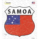 Samoa Flag Novelty Highway Shield Sticker Decal