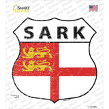 Sark Flag Novelty Highway Shield Sticker Decal