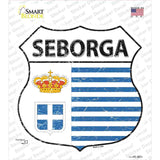 Seborga Flag Novelty Highway Shield Sticker Decal