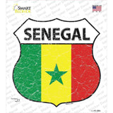 Senegal Flag Novelty Highway Shield Sticker Decal