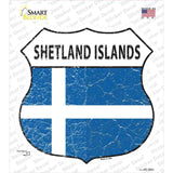 Shetland Islands Flag Novelty Highway Shield Sticker Decal