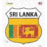 Sri Lanka Flag Novelty Highway Shield Sticker Decal