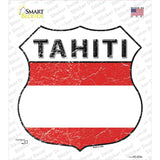 Tahiti Flag Novelty Highway Shield Sticker Decal