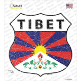 Tibet Flag Novelty Highway Shield Sticker Decal