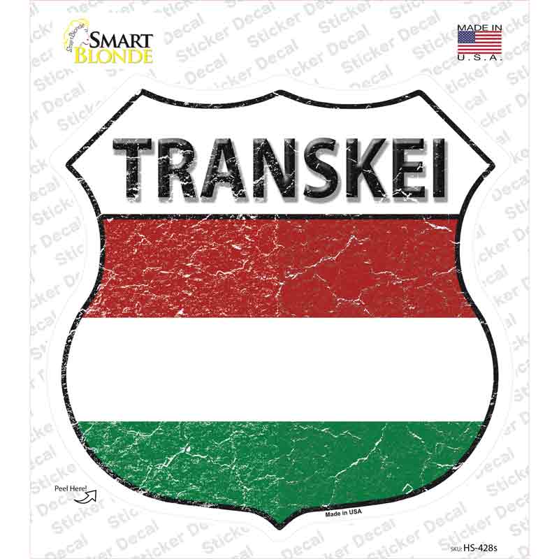 Transkei Flag Novelty Highway Shield Sticker Decal
