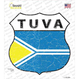 Tuva Flag Novelty Highway Shield Sticker Decal