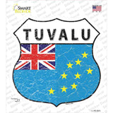 Tuvalu Flag Novelty Highway Shield Sticker Decal