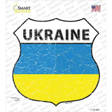 Ukraine Flag Novelty Highway Shield Sticker Decal
