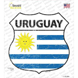 Uruguay Flag Novelty Highway Shield Sticker Decal