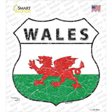Wales Flag Novelty Highway Shield Sticker Decal