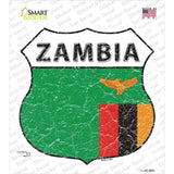 Zambia Flag Novelty Highway Shield Sticker Decal