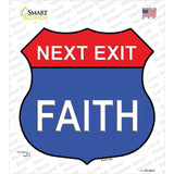 Next Exit Faith Novelty Highway Shield Sticker Decal