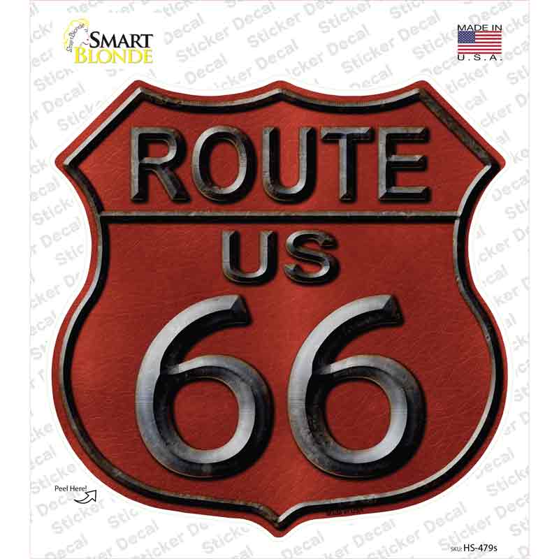 Route 66 Red Novelty Highway Shield Sticker Decal