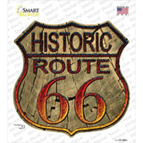 Historic Route 66 Wood Novelty Highway Shield Sticker Decal