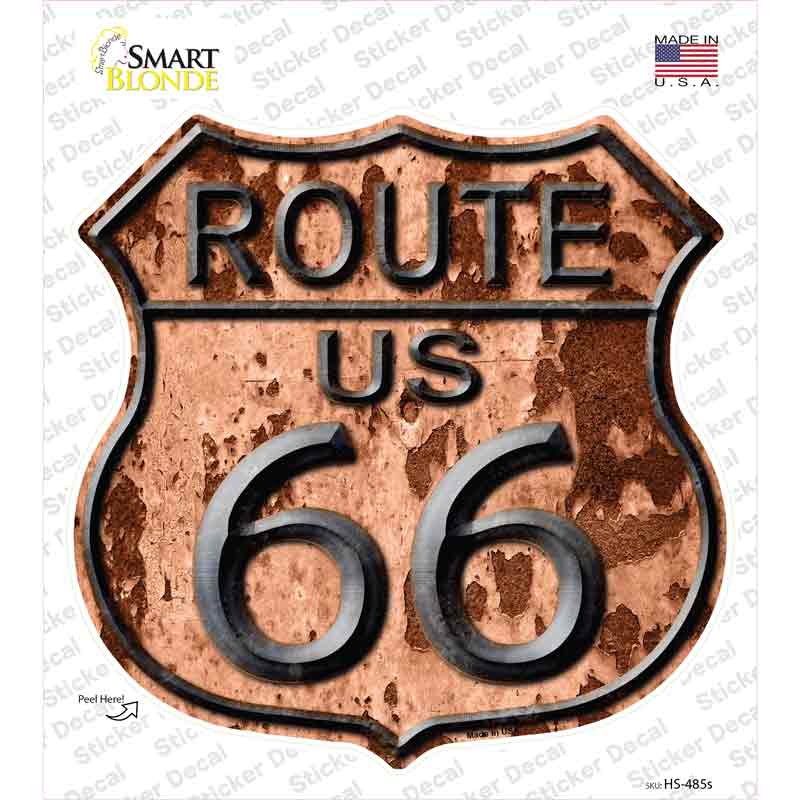 Route 66 Rusty Novelty Highway Shield Sticker Decal