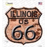Illinois Route 66 Rusty Novelty Highway Shield Sticker Decal
