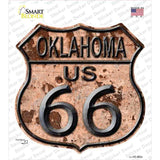 Oklahoma Route 66 Rusty Novelty Highway Shield Sticker Decal