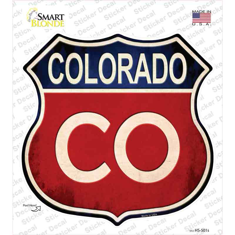 Colorado Novelty Highway Shield Sticker Decal
