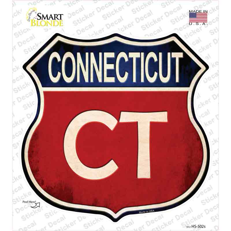 Connecticut Novelty Highway Shield Sticker Decal