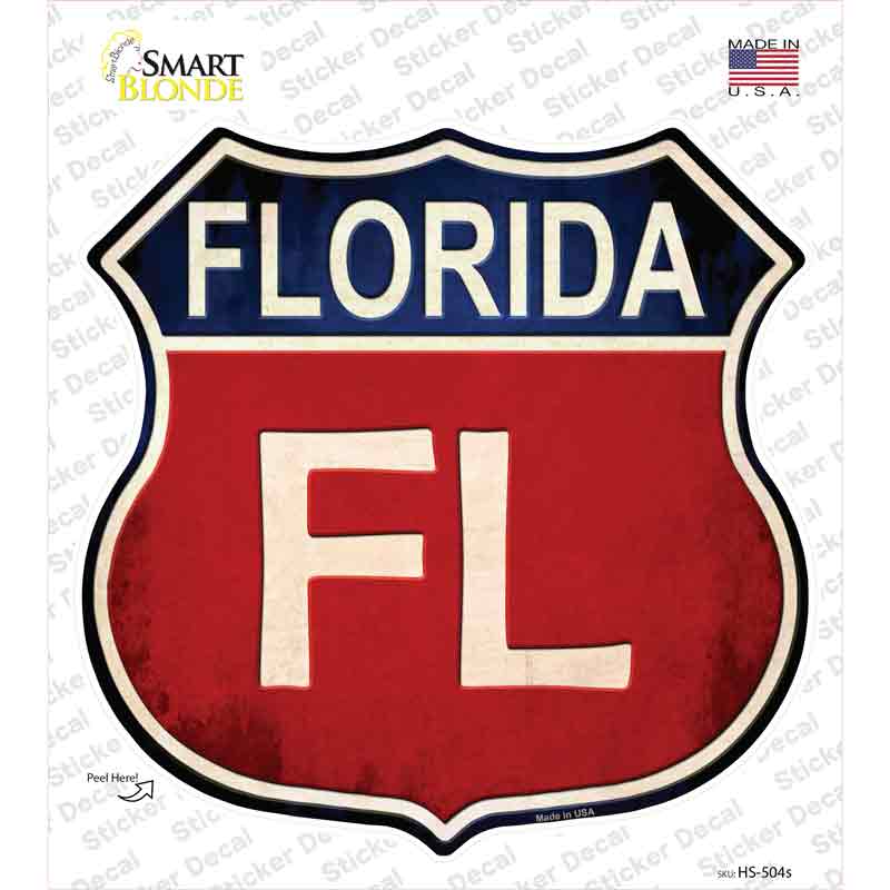 Florida Novelty Highway Shield Sticker Decal