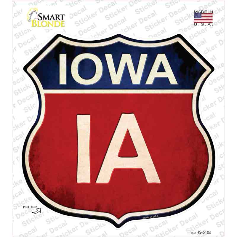 lowa Novelty Highway Shield Sticker Decal