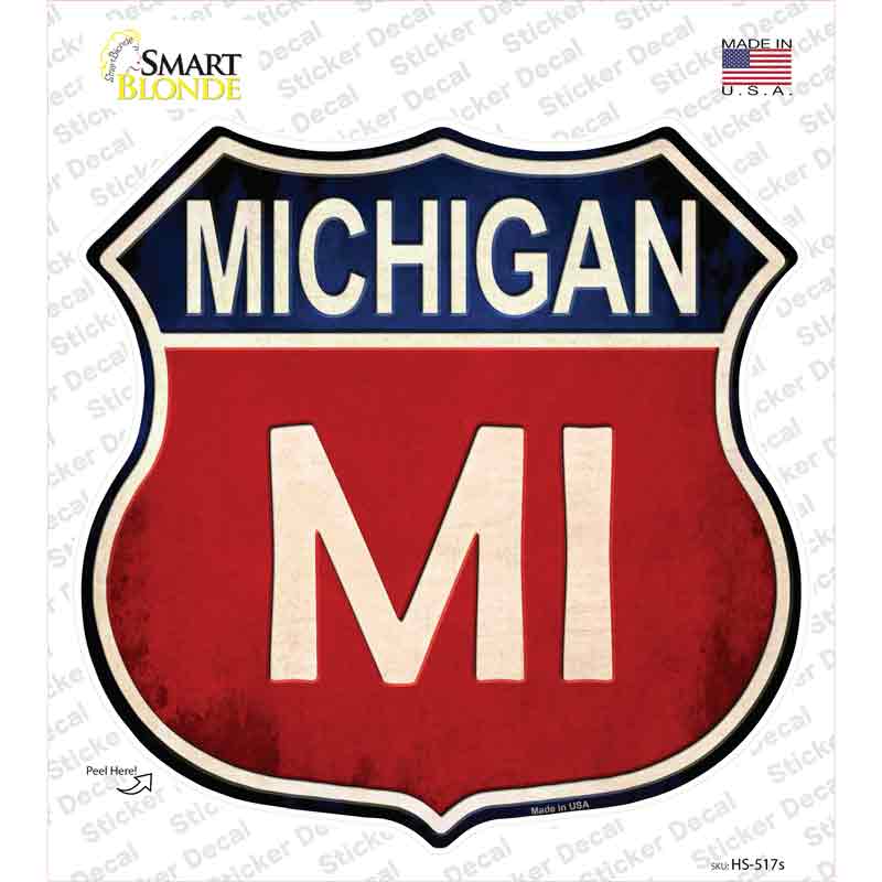 Michigan Novelty Highway Shield Sticker Decal
