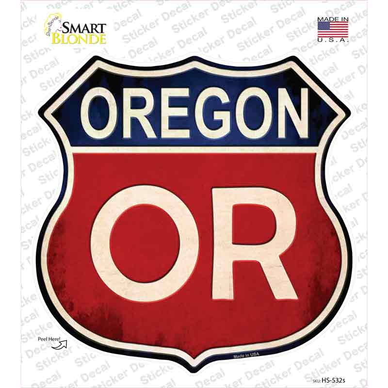 Oregon Novelty Highway Shield Sticker Decal