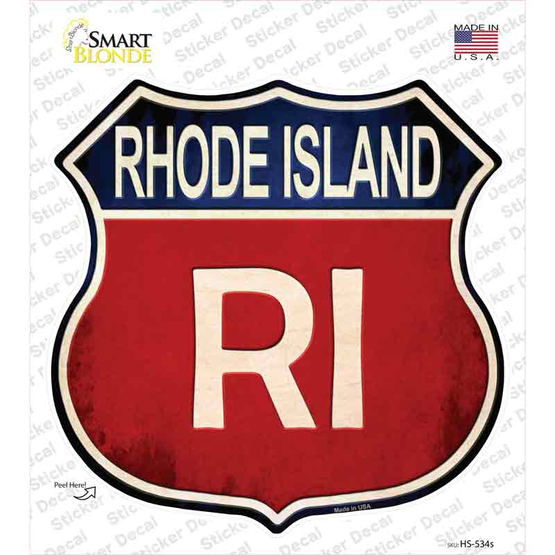 Rhode Island Novelty Highway Shield Sticker Decal