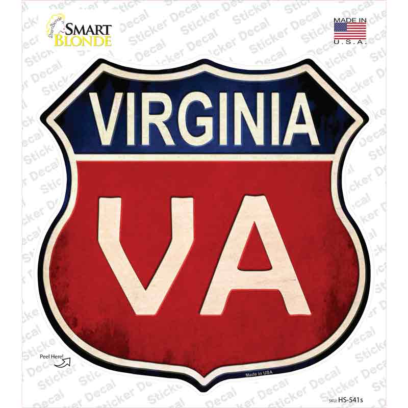 Virginia Novelty Highway Shield Sticker Decal