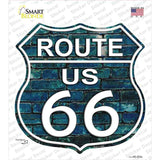 Route 66 Blue Brick Wall Novelty Highway Shield Sticker Decal